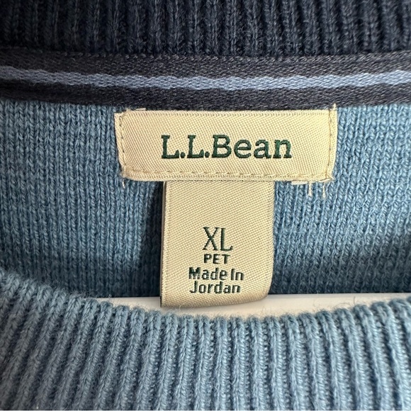 L. L. Bean Crewneck Sweater Women’s Size XLP Petite Jumper Cotton Cashmere Blue - Picture 6 of 9